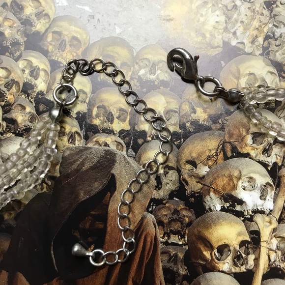 Rose Floral Petal Crystal Beaded Necklace - Picture 5 of 6